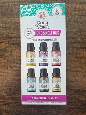 Top 6 Single Oils Set - White & Teal Accents